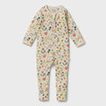 Summer Garden Organic Zipsuit with Feet