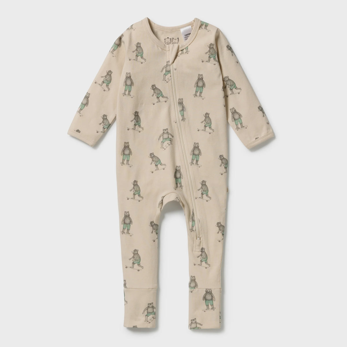 Skater Club Organic Zipsuit with Feet