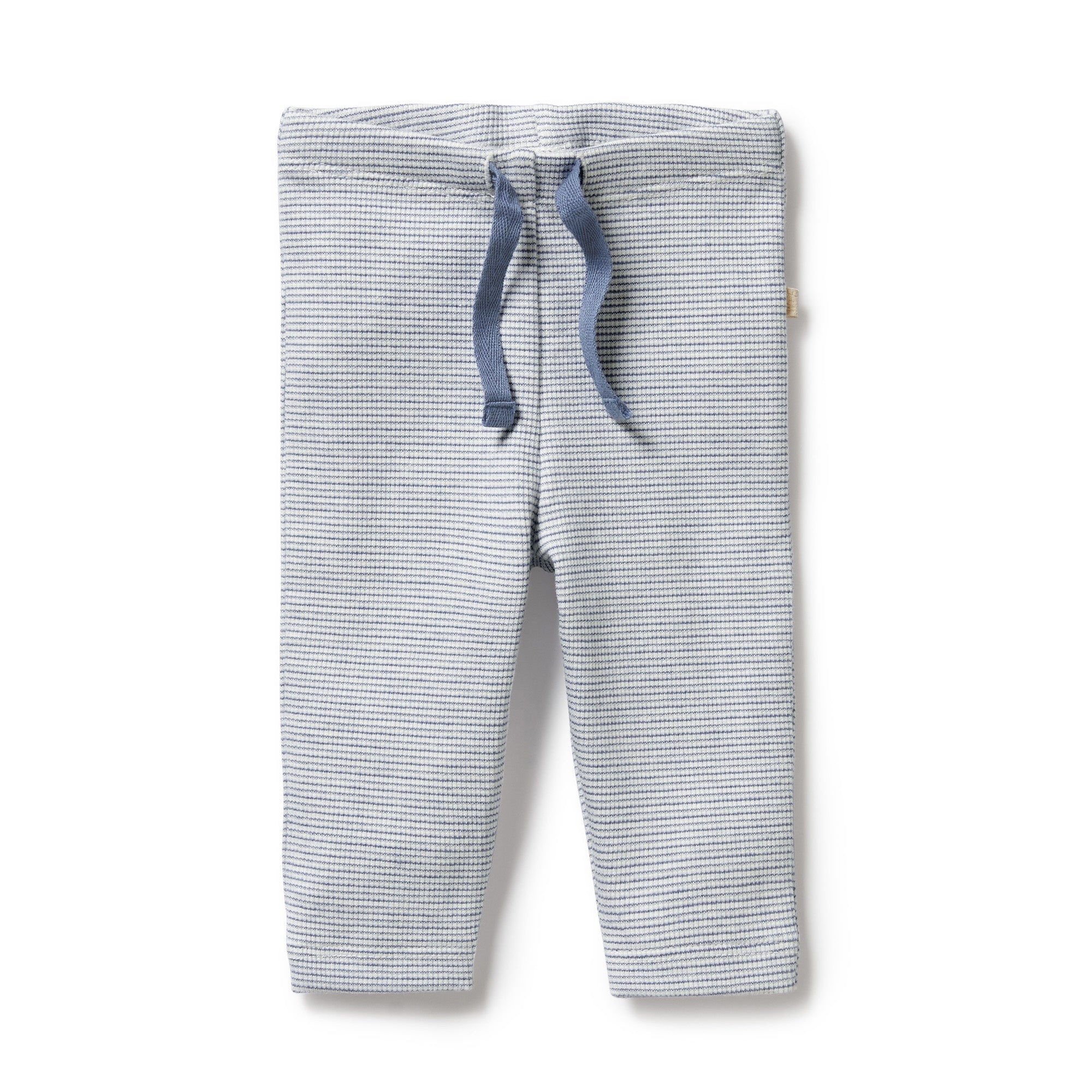 Organic Stripe Rib Legging - Raindrop - The Toy Station