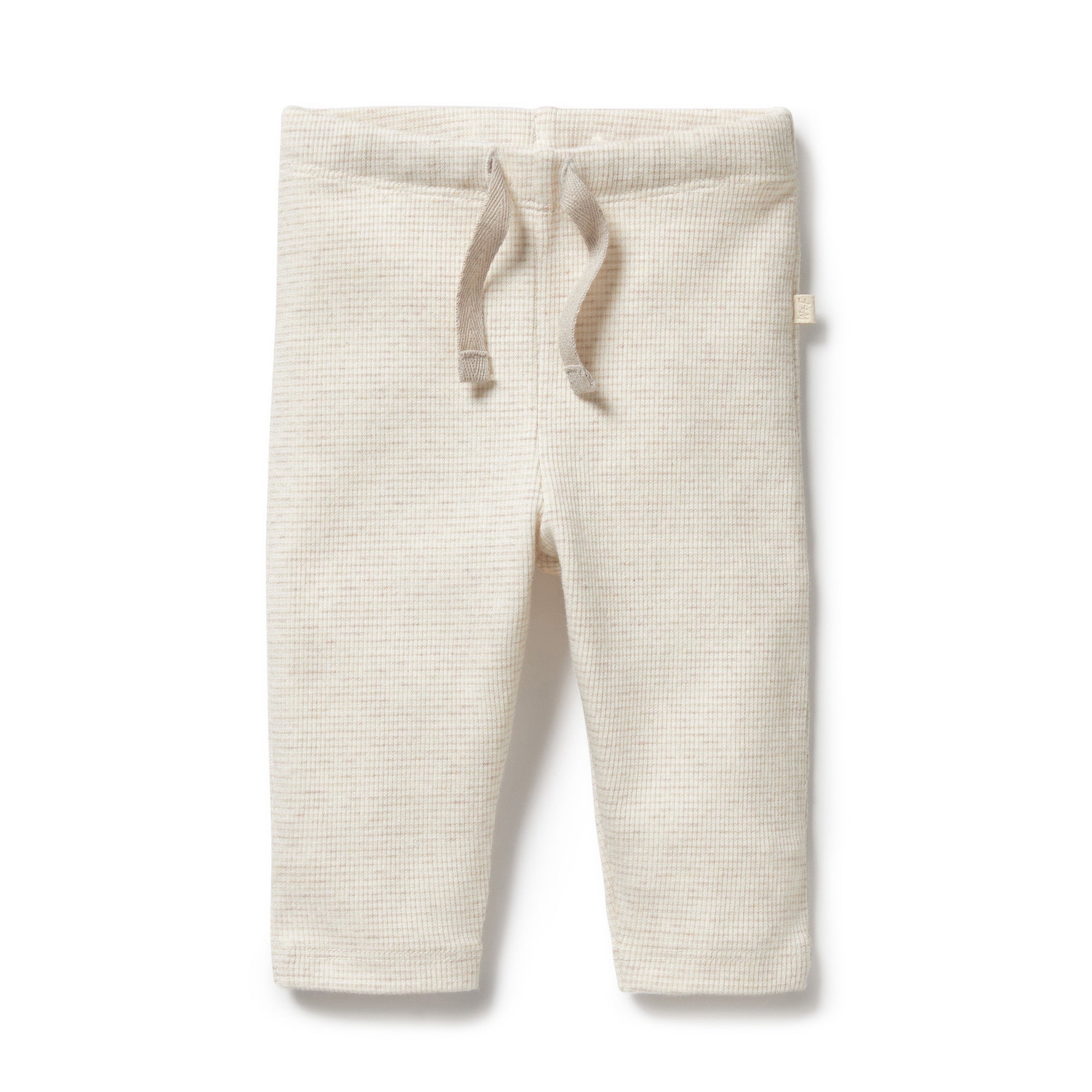 Organic Stripe Rib Legging - Oatmeal - The Toy Station