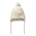 Ecru Knitted Bauble Bonnet - The Toy Station