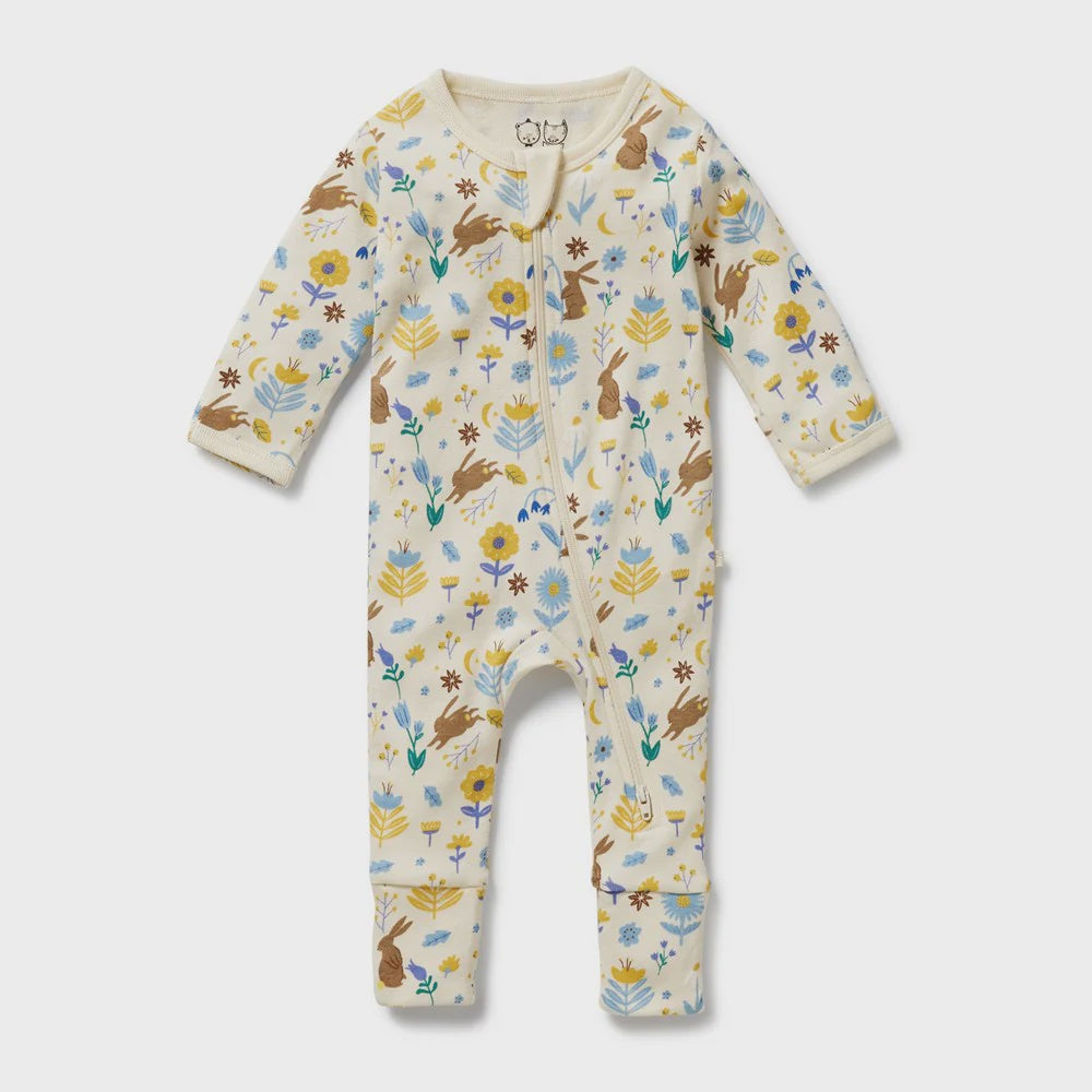 Daisy Mae Organic Zipsuit With Feet - The Toy Station