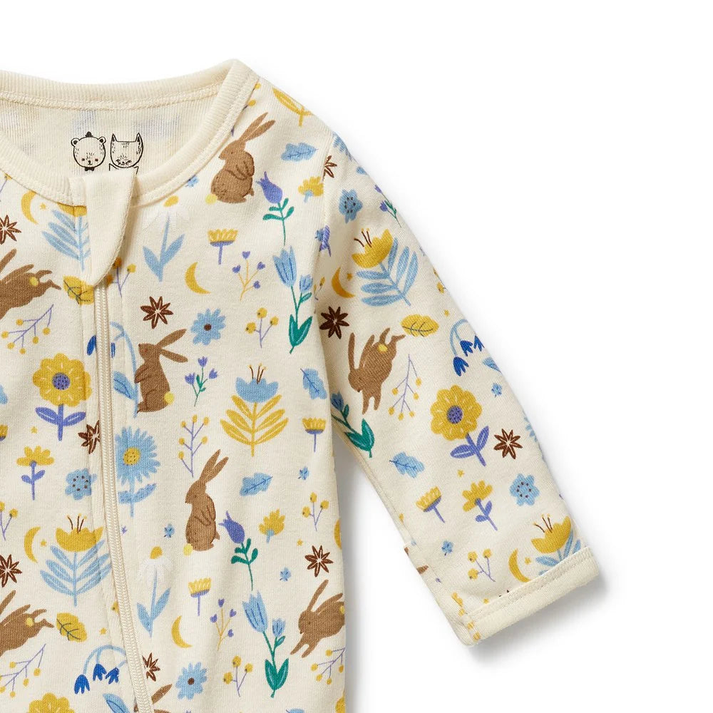 Daisy Mae Organic Zipsuit With Feet - The Toy Station