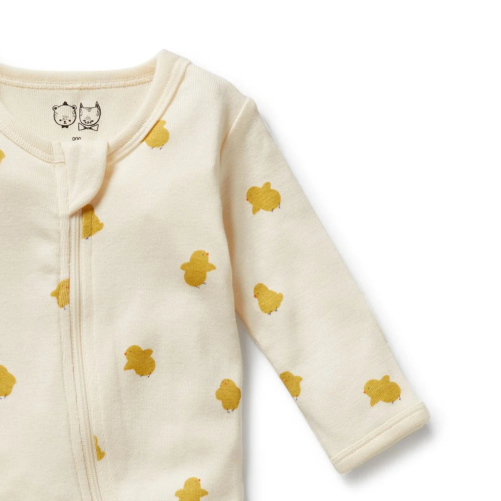 Little Chick Organic Zipsuit With Feet - The Toy Station
