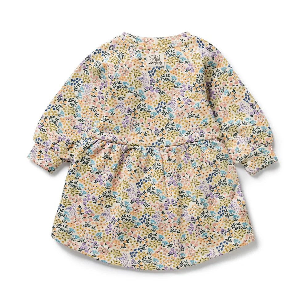Tiny Bloom Organic Terry Sweat Dress - The Toy Station