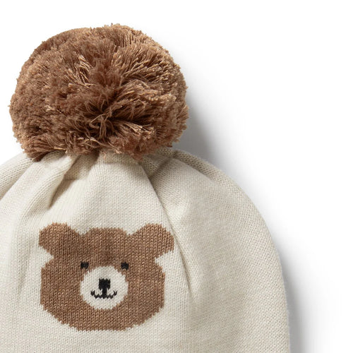 Beary Cute Organic Knitted Jacquard Hat - The Toy Station