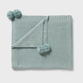 Wilson and Frenchy Organic Knitted Blanket - Duck Egg - The Toy Station