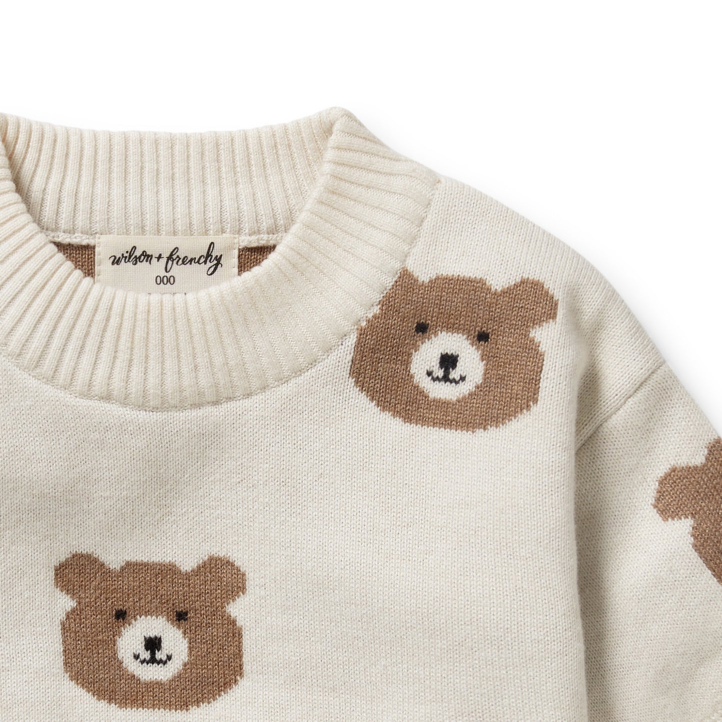 Beary Cute Organic Knitted Jacquard Jumper - The Toy Station
