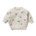 Flower Pop Organic Knitted Jacquard Jumper - The Toy Station