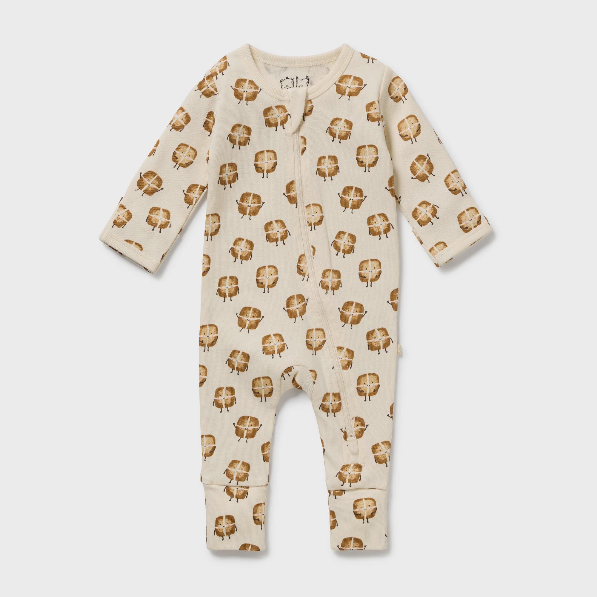 Wilson & Frenchy Organic Zipsuit | Hot Cross Buns
