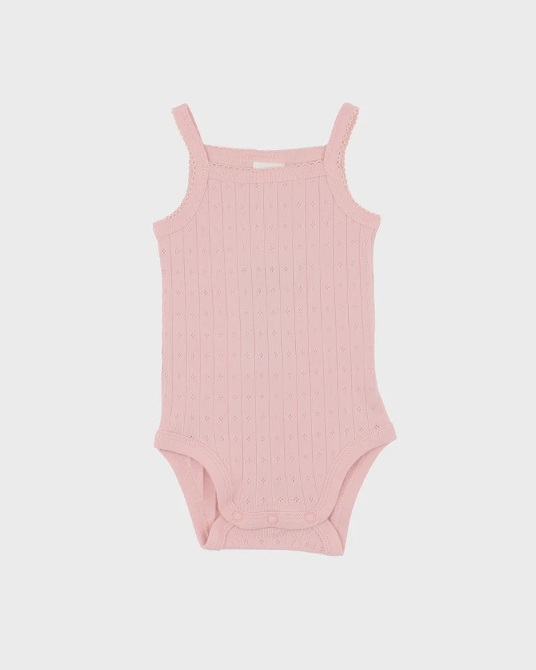 Bébé by Minihaha BLOSSOM ORGANIC POINTELLE SINGLET BODYSUIT