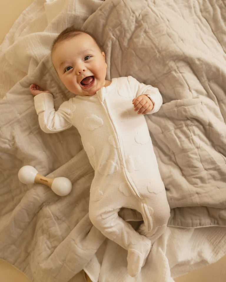 Bébé by Minihaha CLOUD JACQUARD LS ONESIE