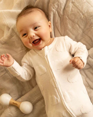 Bébé by Minihaha CLOUD JACQUARD LS ONESIE