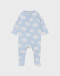 Bébé by Minihaha BLUE CLOUD JACQUARD LS ONESIE