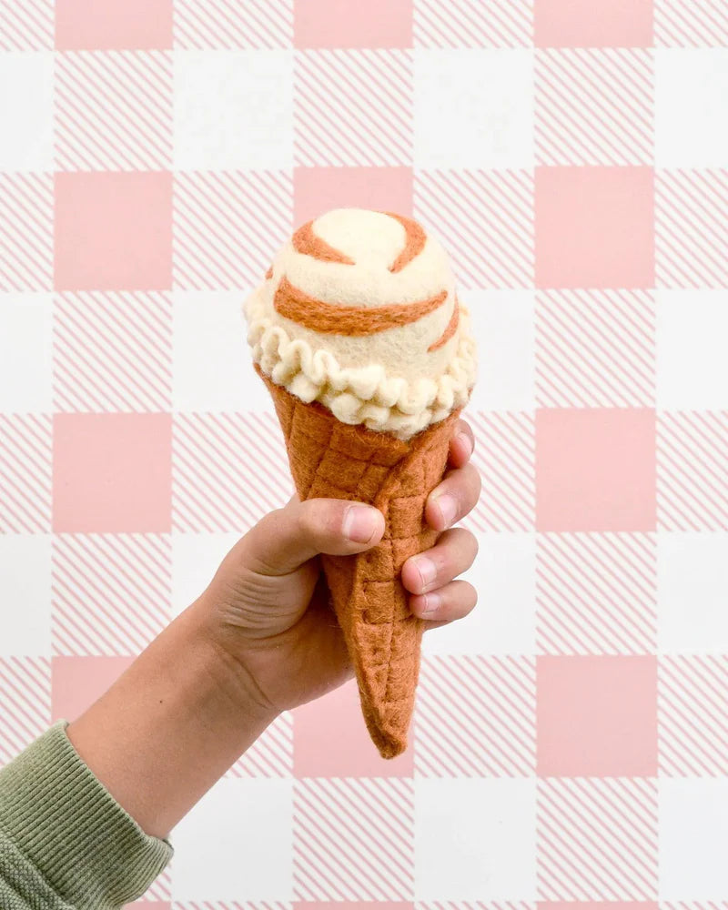 Felt Ice Cream Set - Waffle Cones and 9 Ice Creams Scoops