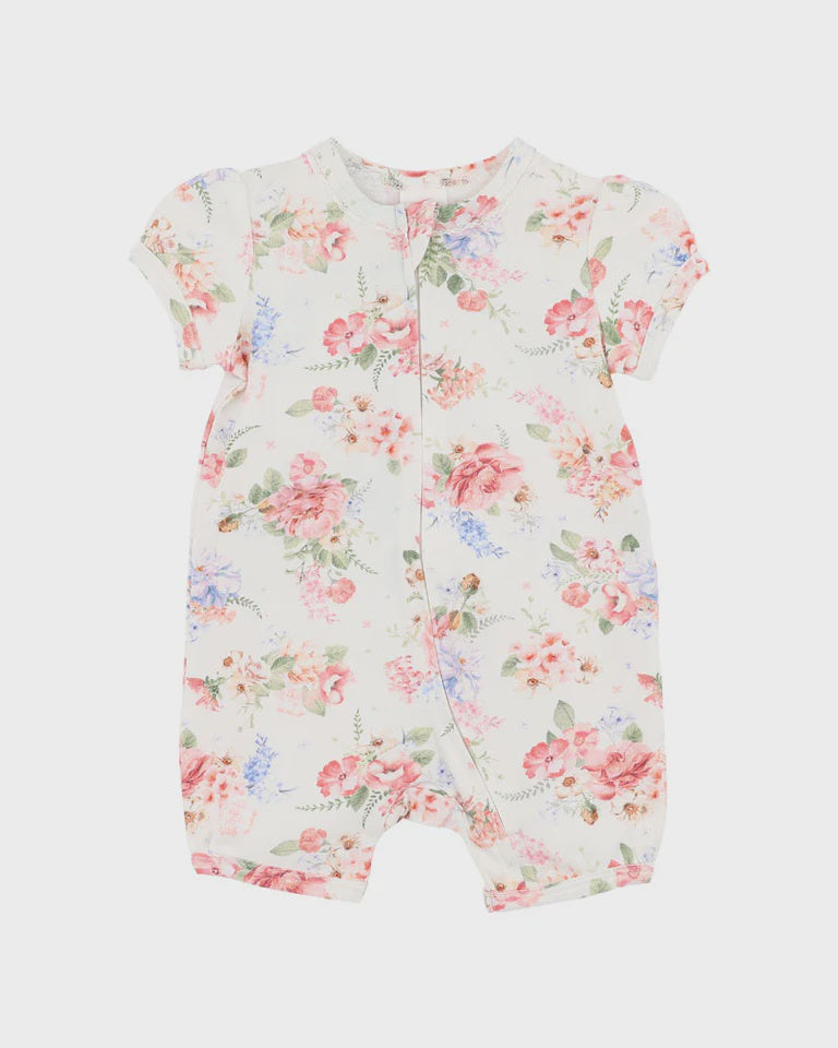 Anya Bloom Organic Short Sleeve Zipsuit - The Toy Station