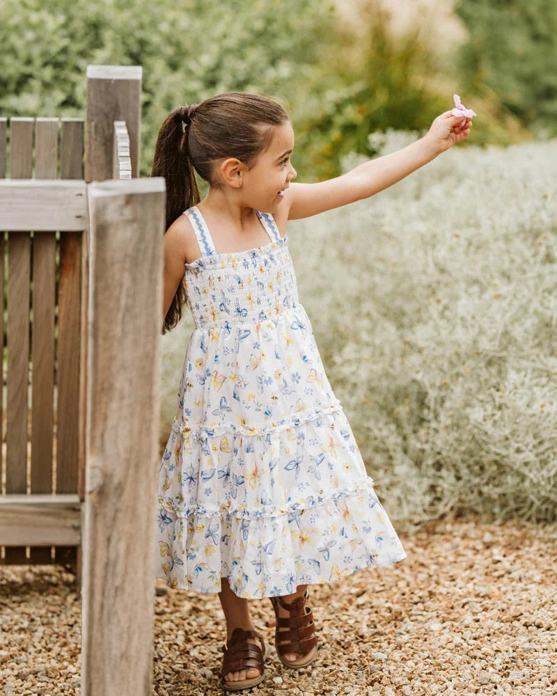 LIBBY TIERED BUTTERFLY DRESS 3-7Y