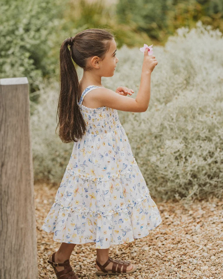 LIBBY TIERED BUTTERFLY DRESS 3-7Y