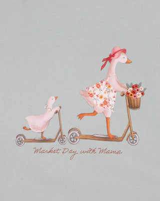 Bébé by Minihaha EMMY DUCKS ON SCOOTER LS TEE 3-7 YRS