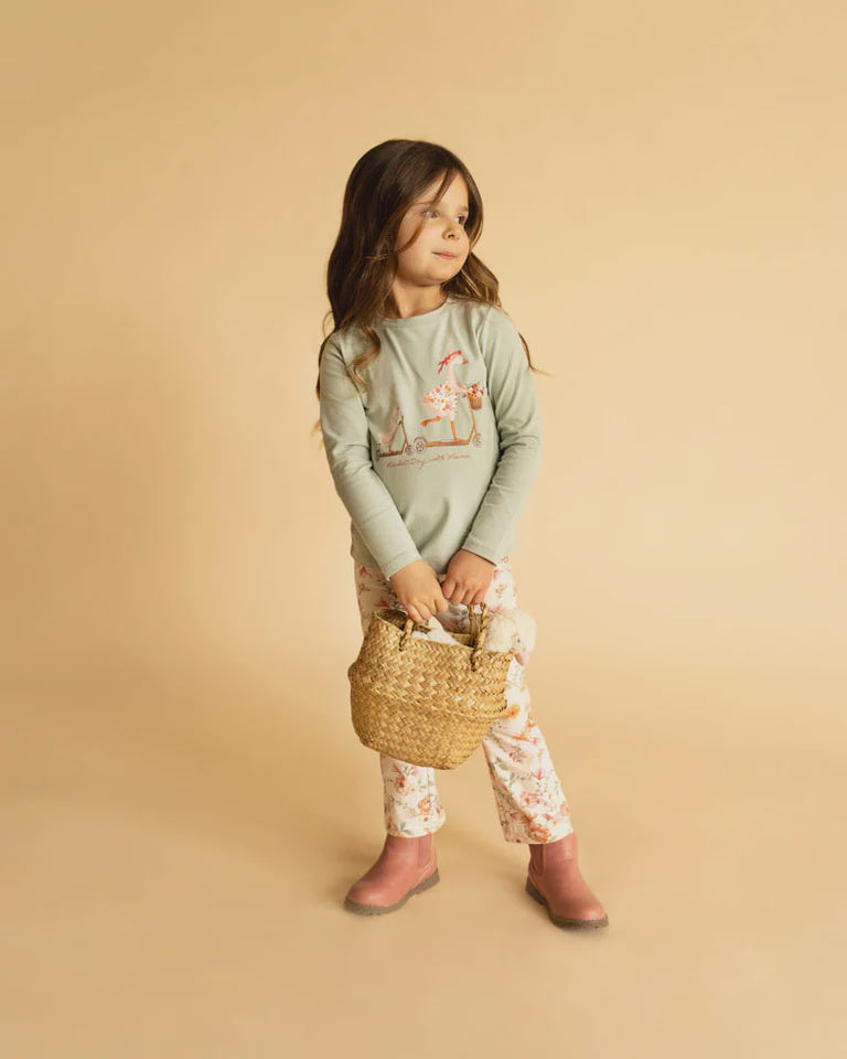 Bébé by Minihaha EMMY DUCKS ON SCOOTER LS TEE 3-7 YRS