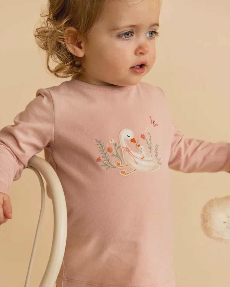 Bébé by Minihaha EMMY DUCKS AND FLOWERS LS TEE