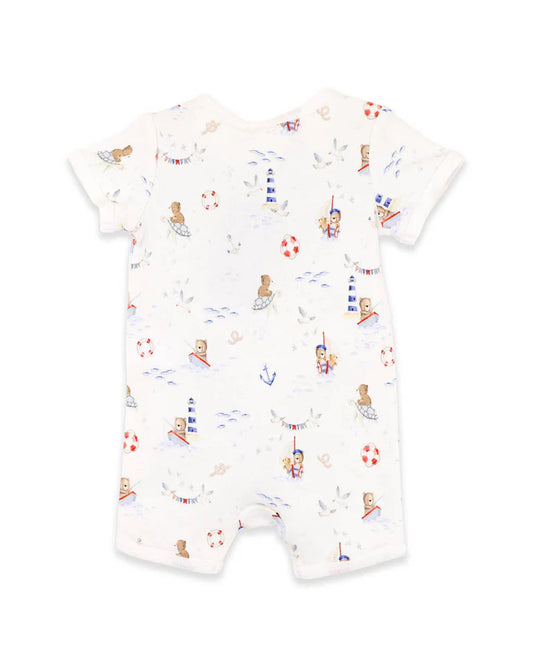 Axel Print Organic Short Sleeve Zipsuit