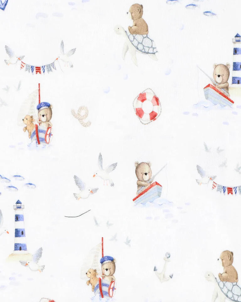 Axel Print Organic Short Sleeve Zipsuit - The Toy Station