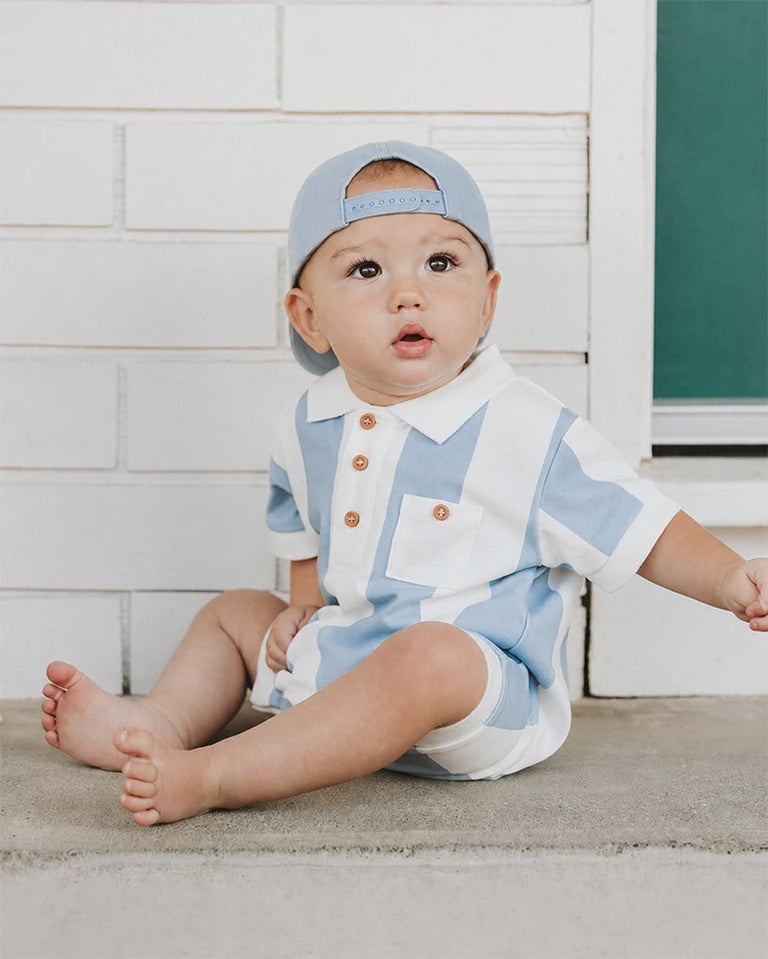 MAX WIDE STRIPE RUGBY ROMPER