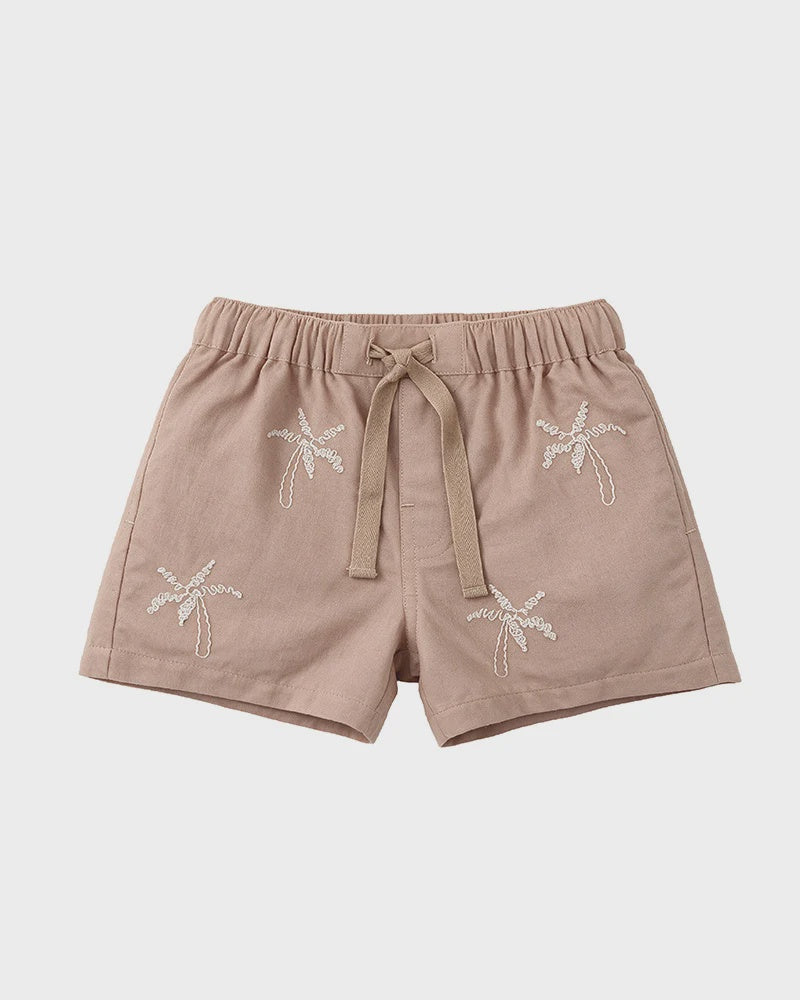 MAX PALM EMBROIDERED SHORTS