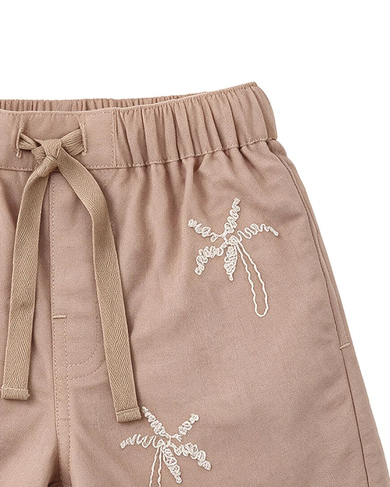 MAX PALM EMBROIDERED SHORTS