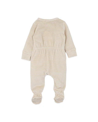 Bébé by Minihaha HUNTER STRIPE VELOUR ZIP ONESIE