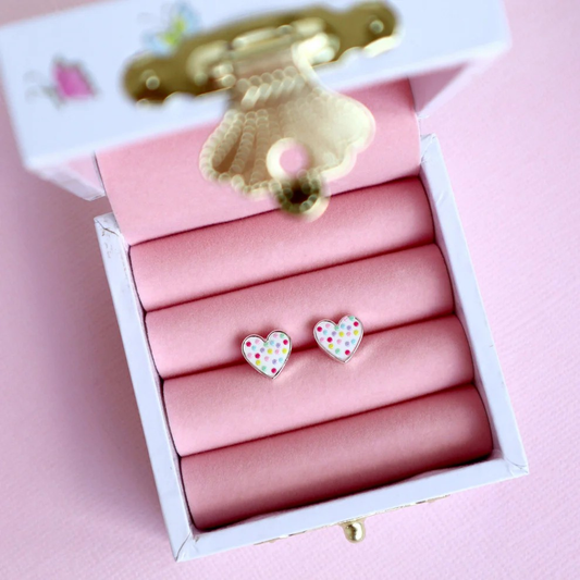 Confetti Heart Earrings Bunny Box - The Toy Station