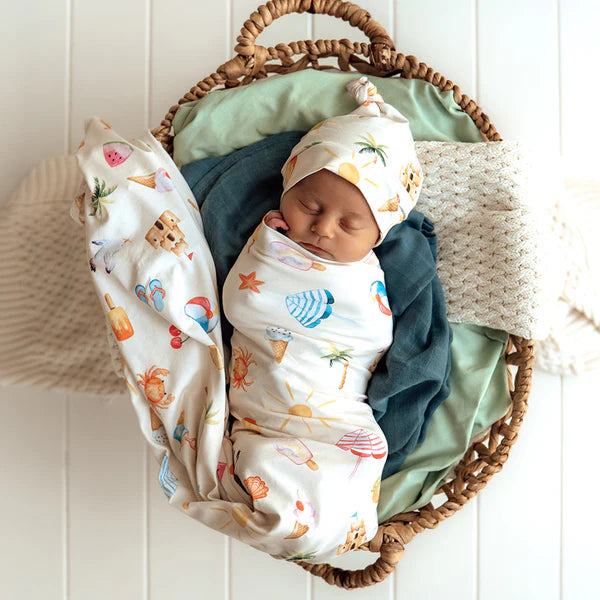 Stretch Cotton Baby Wrap Set