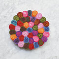 Teapot Trivet - Colourful Spiral 20cm