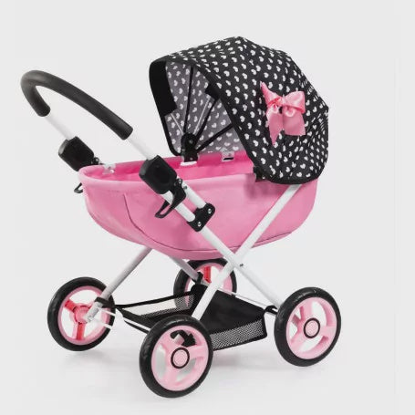 Cosy - Pink With Black Hood & Pink Bow
