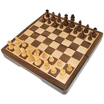 Wooden Round Edge Folding Chess 12 Inch