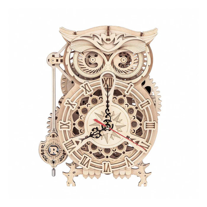 Mechanical Models Owl Clock