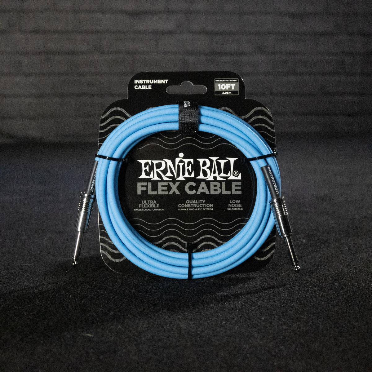 Ernie Ball 10 FT Flex Straight/ Straight Instrument Cable