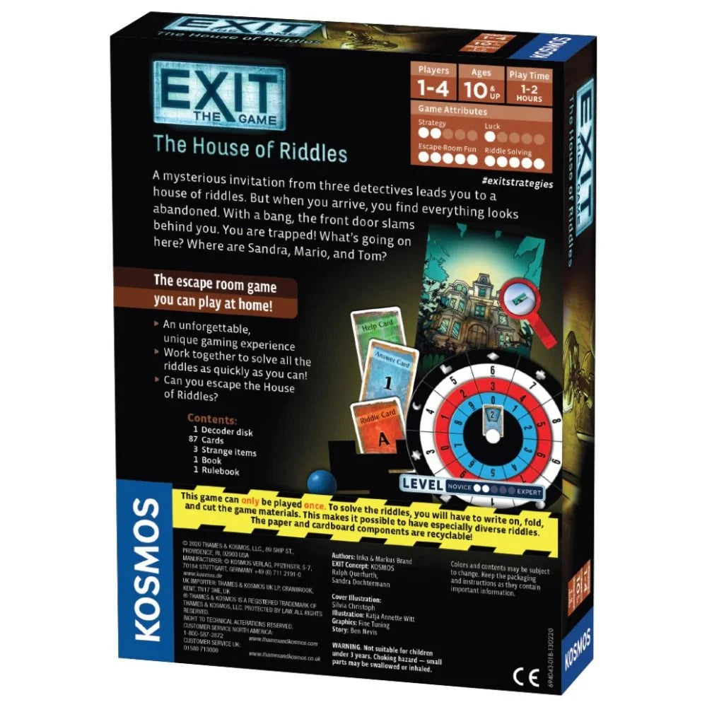 Exit the Game The House of Riddles Puzzle Game
