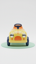 Sunbeam yellow ride-on car