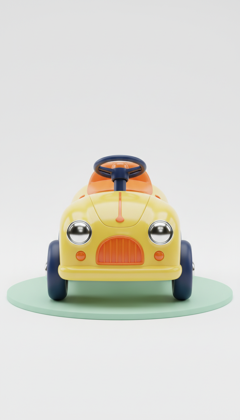 Sunbeam yellow ride-on car