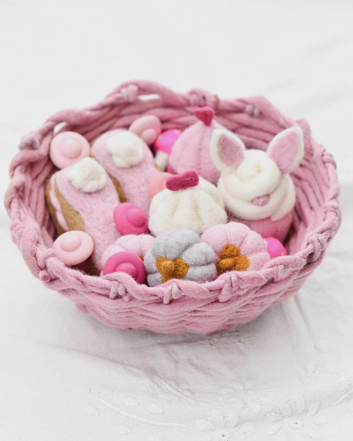 Felt Weave Basket - Light Pink Colour (Basket Only) - The Toy Station