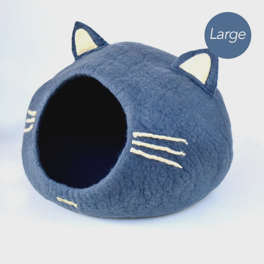 Large Cat Cave - Cat Head Dark Grey