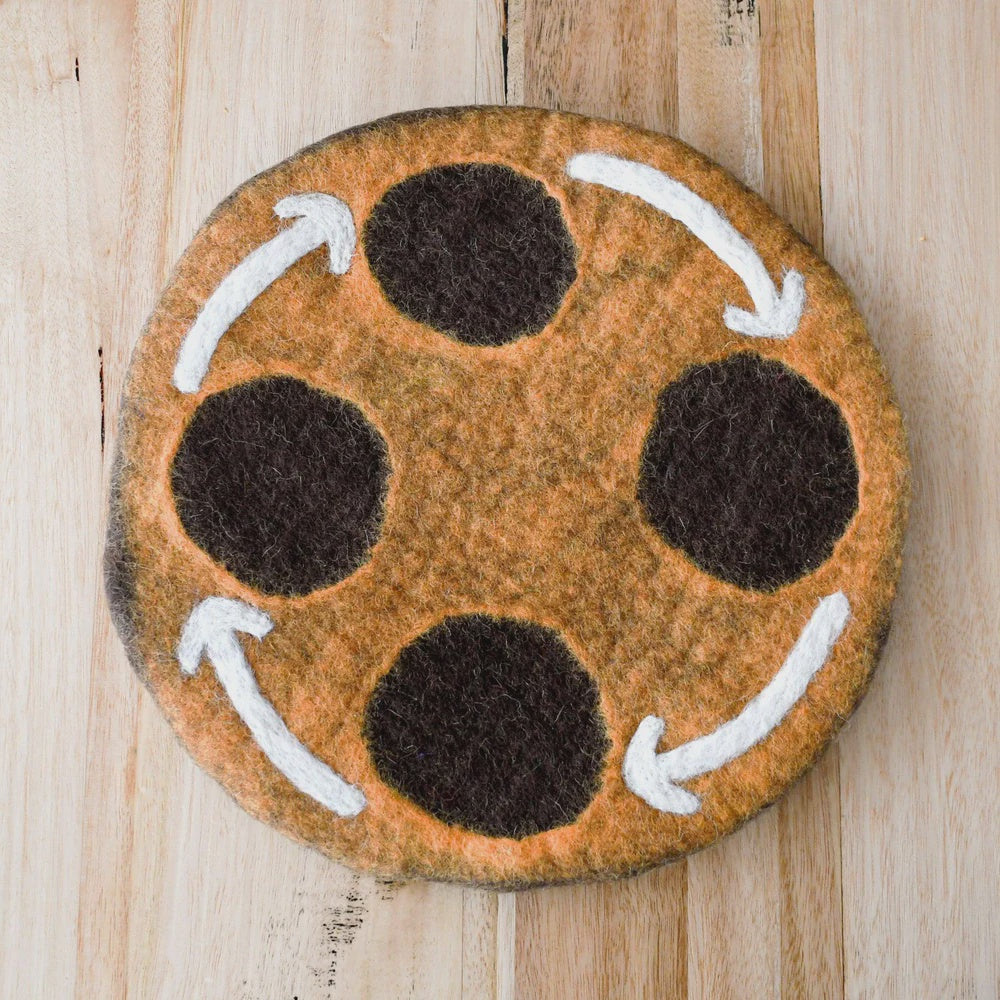 Felt Life Cycle Tray Mat - Earth