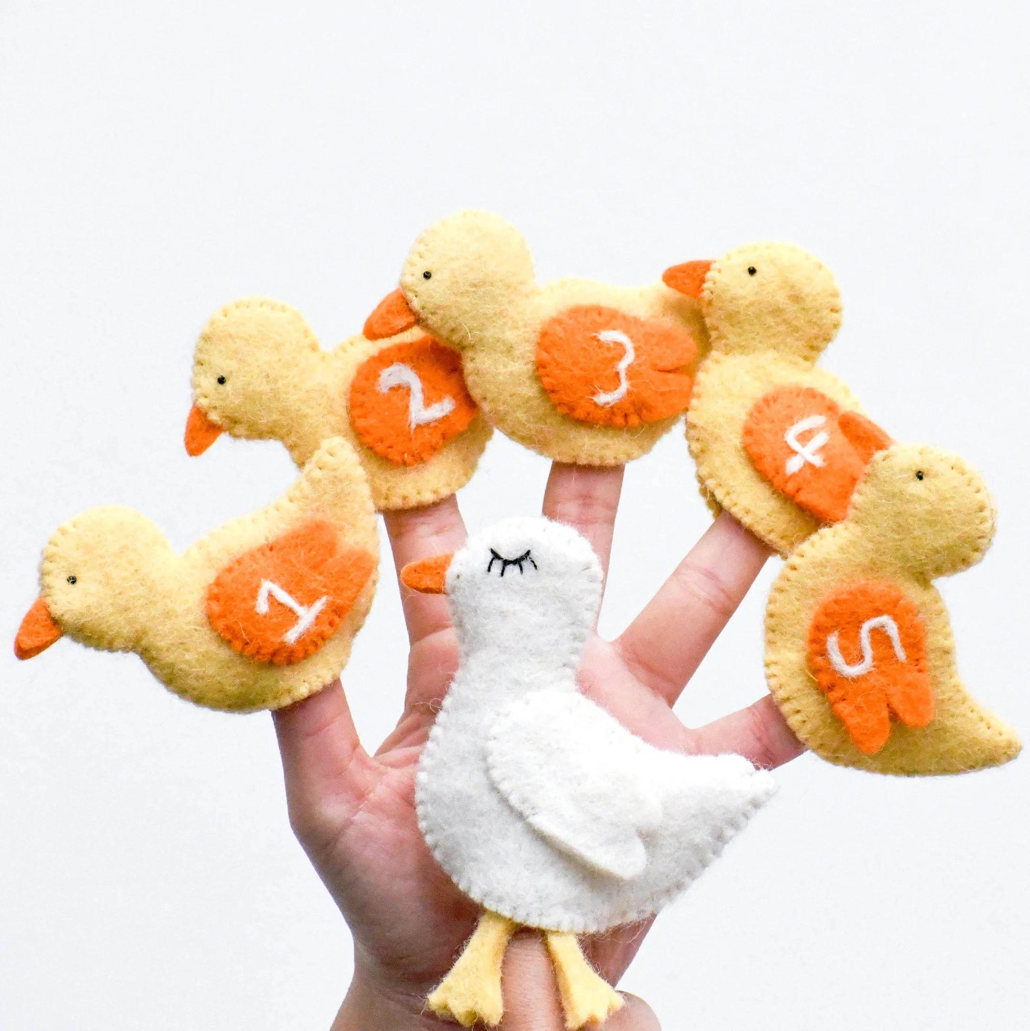 Five Little Ducklings Finger Puppet Set - The Toy Station