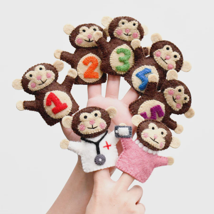 Five Little Monkeys, Finger Puppet Set