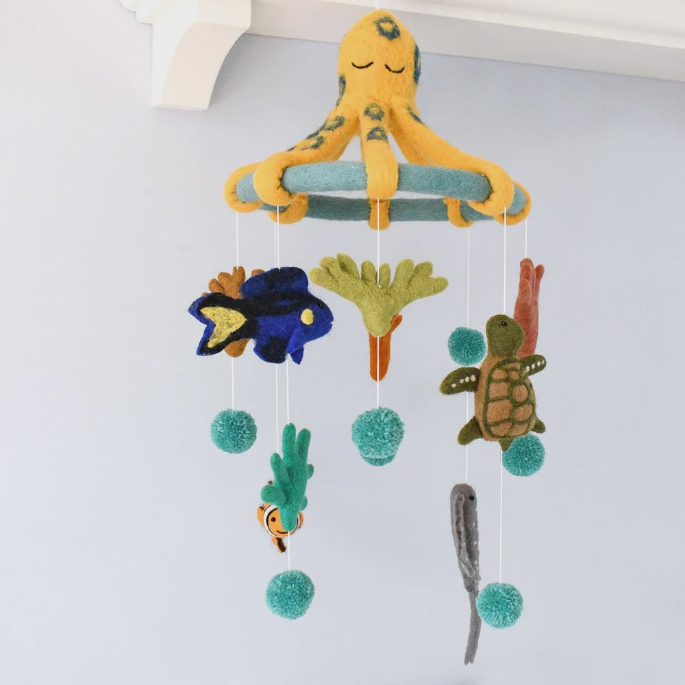 Nursery Cot Mobile - Coral Reef Sea Creatures - Great Barrier Reef - The Toy Station