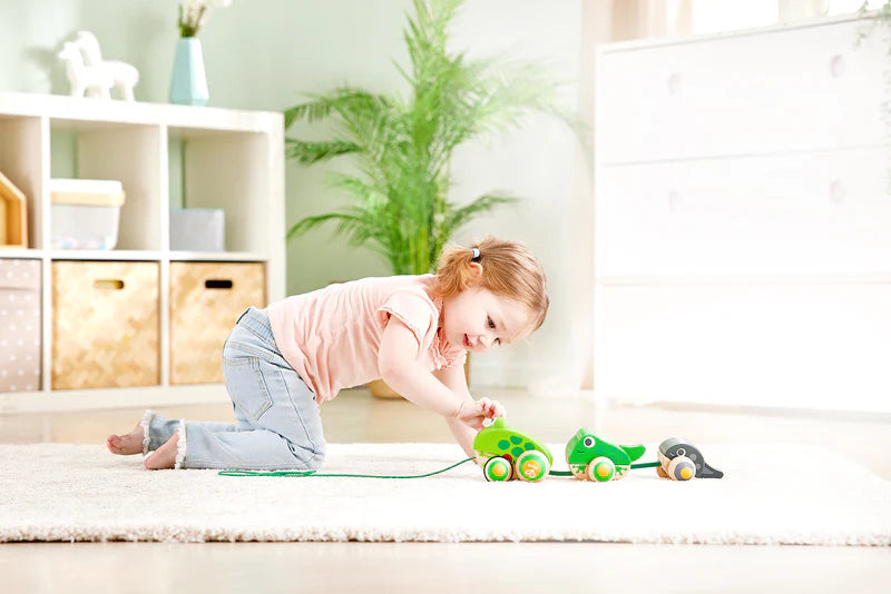 Hape Pull-Along Frog Family - The Toy Station