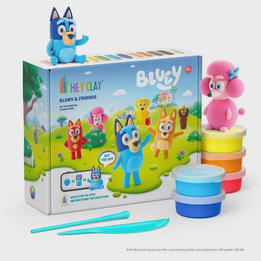 Hey Clay Bluey And Friends Set