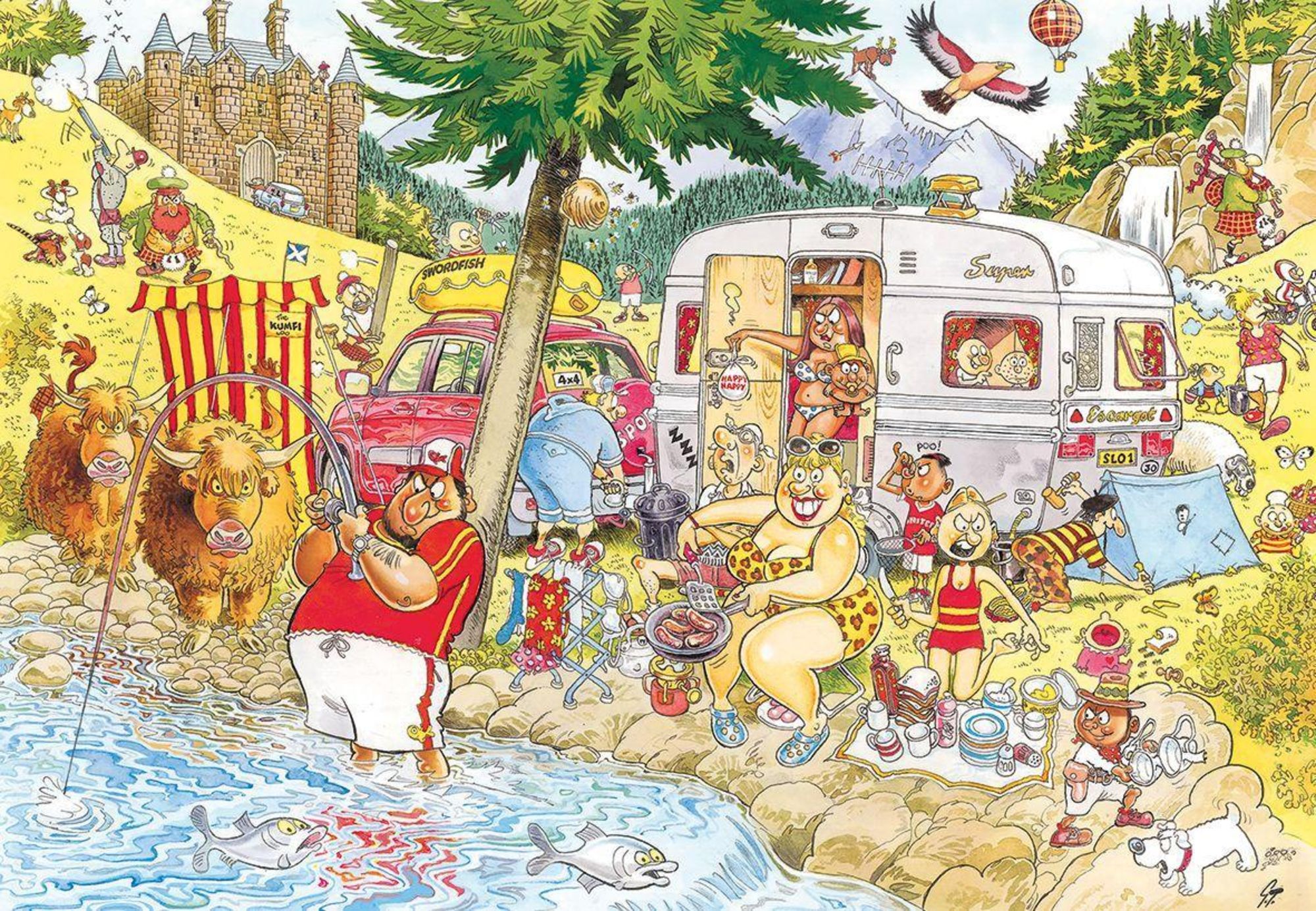 Wasgij 6 Mystery 1000pc Camping Commotion - The Toy Station